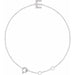Ladies Natural Diamond Initial E Bracelet (I1, H+) — 14K White Gold
