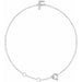 Ladies Natural Diamond Initial F Bracelet (I1, H+) — 14K White Gold