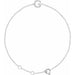 Ladies Natural Diamond Initial G Bracelet (I1, H+) — 14K White Gold
