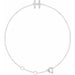 Ladies Natural Diamond Initial H Bracelet (I1, H+) — 14K White Gold