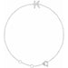 Ladies Natural Diamond Initial K Bracelet (I1, H+) — 14K White Gold
