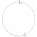 Ladies Natural Diamond Initial L Bracelet (I1, H+) — 14K White Gold