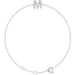 Ladies Natural Diamond Initial M Bracelet (I1, H+) — 14K White Gold