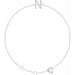 Ladies Natural Diamond Initial N Bracelet (I1, H+) — 14K White Gold