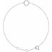Ladies Natural Diamond Initial O Bracelet (I1, H+) — 14K White Gold