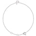 Ladies Natural Diamond Initial P Bracelet (I1, H+) — 14K White Gold