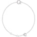 Ladies Natural Diamond Initial Q Bracelet (I1, H+) — 14K White Gold