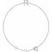 Ladies Natural Diamond Initial R Bracelet (I1, H+) — 14K White Gold