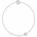 Ladies Natural Diamond Initial S Bracelet (I1, H+) — 14K White Gold