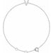 Ladies Natural Diamond Initial V Bracelet (I1, H+) — 14K White Gold