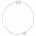 Ladies Natural Diamond Initial W Bracelet (I1, H+) — 14K White Gold