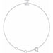 Ladies Natural Diamond Initial Z Bracelet (I1, H+) — 14K White Gold