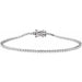 Ladies Natural Diamond Line Bracelet (I1, H+) — 14K White Gold