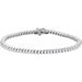 Ladies Natural Diamond Line Bracelet (I1, H+) — 14K White Gold