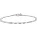 Ladies Natural Diamond Line Bracelet (I1, H+) — 14K White Gold