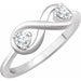 Ladies Natural Diamond Infinity-Inspired Ring (I1, H+) — 14K White Gold