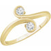 Ladies Natural Diamond Two-Stone Ring (I1, H+) — 14K Yellow Gold