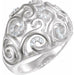 Ladies Natural Diamond Scroll Ring (I1, G-H) — Sterling Silver