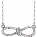 Ladies Natural Diamond Infinity-Inspired Necklace (I1, H+) — 14K White Gold