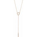 Ladies Natural Diamond Bar Necklace (I1, H+) — 14K Rose Gold