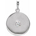 Ladies Natural Diamond Disc Pendant (Si2-Si3, G-H) — Platinum