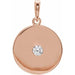 Ladies Natural Diamond Disc Pendant (I1, G-H) — 14K Rose Gold