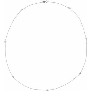 Lab-Grown Diamond Bezel-Set Station Necklace