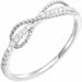 Ladies Rhodium-Plated Natural Diamond Infinity-Inspired Ring (I1, H+) — 14K White Gold