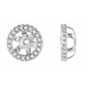 Ladies Natural Diamond Earring Jackets — Platinum
