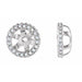 Ladies Natural Diamond Earring Jackets — Platinum