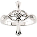 Ladies Natural Diamond Cross Ring (SI1, G-H) — 14K Yellow Gold