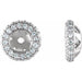 Ladies Natural Diamond Earrings Jacket — Sterling Silver