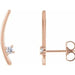 Ladies Natural Diamond Ear Climbers — 14K Rose Gold