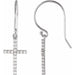 Ladies Natural Diamond Cross Earrings — 14K White Gold