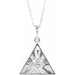 Ladies Natural Diamond Eye of Providence Necklace (I1, G-H) — Sterling Silver