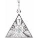 Ladies Natural Diamond Eye of Providence Pendant — Sterling Silver