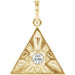Ladies Natural Diamond Eye of Providence Pendant — 14K Yellow Gold