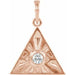 Ladies Natural Diamond Eye of Providence Pendant — 14K Rose Gold
