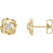 Ladies Natural Diamond Knot Earrings (I1, G-H) — 14K Yellow Gold