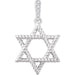 Ladies Natural Diamond Star of David Pendant (I1, H+) — 14K White Gold
