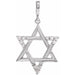 Ladies Natural Diamond Star of David Pendant (I1, H+) — 14K White Gold