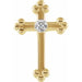 Ladies Natural Diamond Cross Lapel Pin — 14K Yellow/White Gold