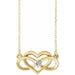 Ladies Natural Diamond Infinity-Inspired Heart Necklace (I1, G-H) — 14K Yellow Gold