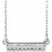 Ladies Natural Diamond Rope Bar Necklace (I1, G-H) — Sterling Silver