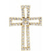 Ladies Natural Diamond Cross Pendant (Si1, G-H) — 14K Yellow Gold