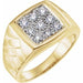 Ladies 14K Yellow/ Natural Diamond Cluster Ring (I1, G-H) — 14K Yellow/White Gold