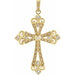 Ladies Natural Diamond Cross Pendant (I1, G-H) — 14K Yellow Gold