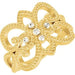 Ladies Natural Diamond Granulated Ring (I1, G-H) — 14K Yellow Gold