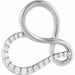 Ladies Natural Diamond Infinity-Inspired Heart Pendant (I1, G-H) — 14K White Gold
