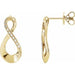 Ladies Natural Diamond Infinity-Inspired Earrings — 14K Yellow Gold